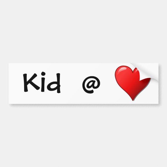 Kid @ Heart Bumper Sticker (Front)