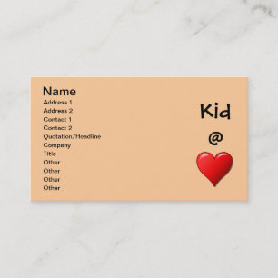 Kid @ Heart Business Card