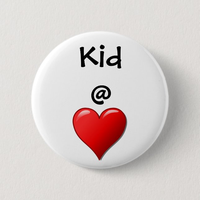 Kid @ Heart Pinback Button (Front)