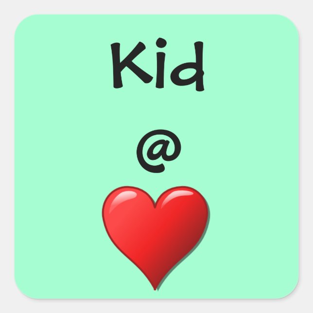 Kid @ Heart Square Sticker (Front)