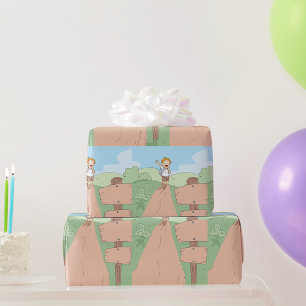 Kid Hiking Wrapping Paper