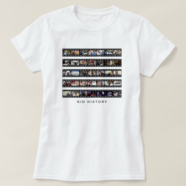 Kid History Filmstrips T-Shirt (Design Front)