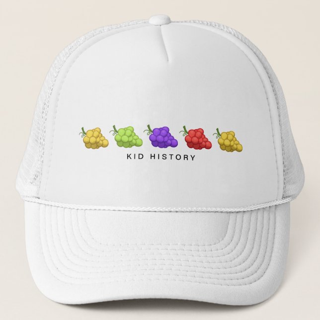 Kid History Grapes Trucker Hat (Front)