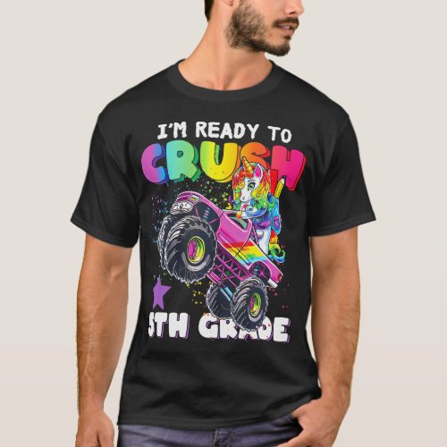 Kid Im Ready To Crush 5th Grade Unicorn Back To S T_Shirt