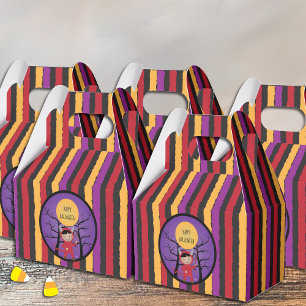 Kid in Devil Costume Colorful Halloween Favor Box