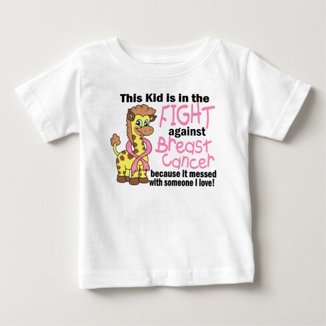 Kid In The Fight Against Breast Cancer Baby T-Shirt (Front)