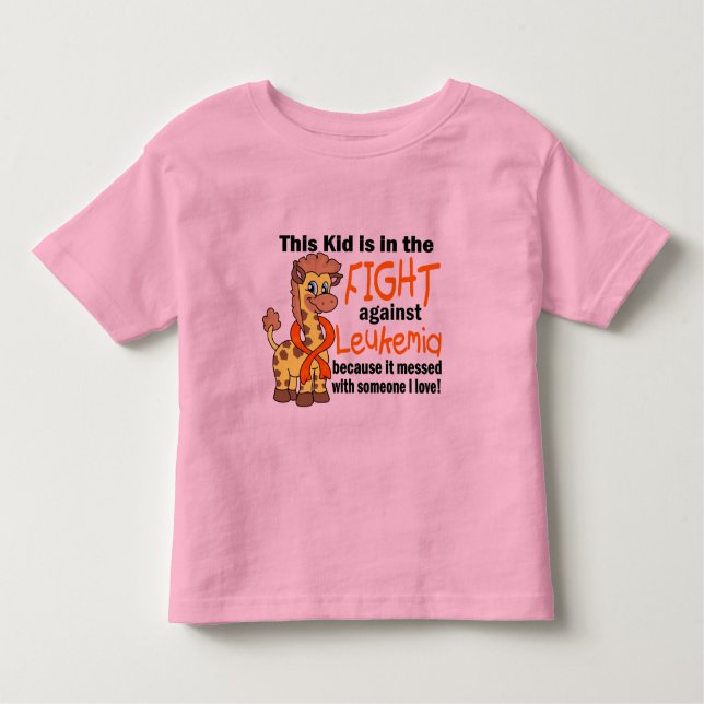 Kid In The Fight Against Leukemia Toddler T-shirt (Front)