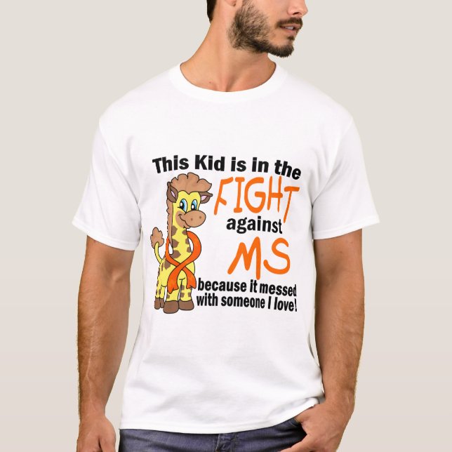 Kid In The Fight Against MS Multiple Sclerosis T-Shirt (Front)
