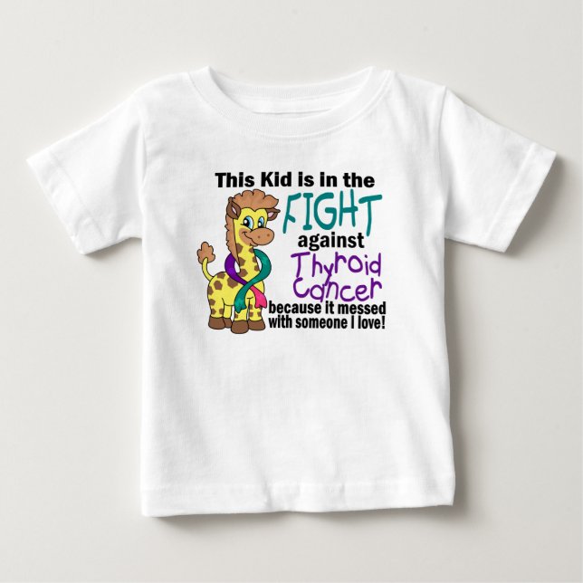 Kid In The Fight Against Thyroid Cancer Baby T-Shirt (Front)