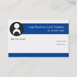 Kid Logo or People Black & White Logo Business Card
