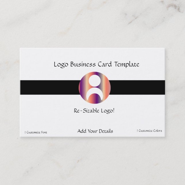 Kid Logo or People Logo Business Card (Front)