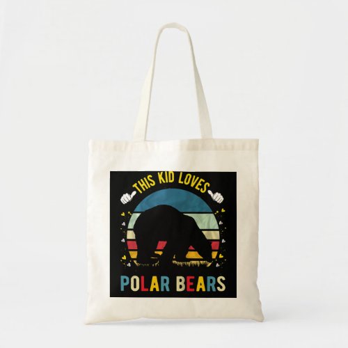 Kid Loves Polar Bears Boys And Girls Animal Lover Tote Bag