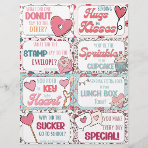 Kid Lunch Box Notes: Cute Valentine Cards