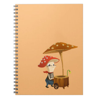 Kid Mushroom Cartoon Notebook Card