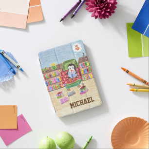 Kid personalized  penguin iPad smart cover