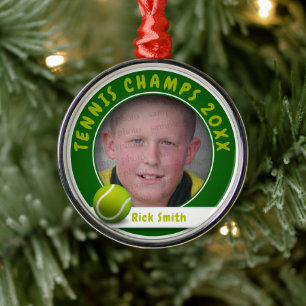 Kid Photo   Tennis Champs 20XX Metal Ornament