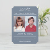 Kid Photos Old School Classic Styled | Dusty Save The Date (Standing Front)