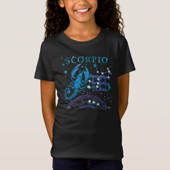 Kid Retro Scorpio Zodiac Traits T-Shirt (Front)