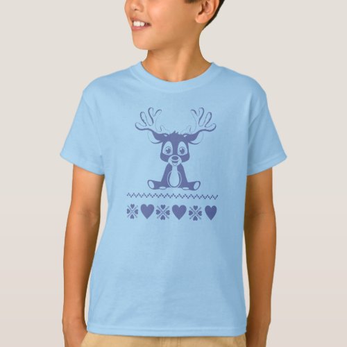 Kids apparel with nordic style pattern and deer T_Shirt