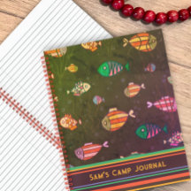 Kid’s Camp Fish Journal Colorful Custom Fun