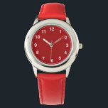 Kid’s Custom Stainless Steel Red Band Watch<br><div class="desc">Make time telling fun with the kid’s custom stainless steel watch from eWatchFactory. Customized with their favorite characters, animals, designs, and name, this 100% stainless steel watch will be the only thing they’ll never want to take off. Customize with your photos, artwork, and text. Black, blue, red, pink, and purple...</div>