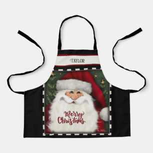 Kid’s Cute Santa Personalized Merry Christmas Apron