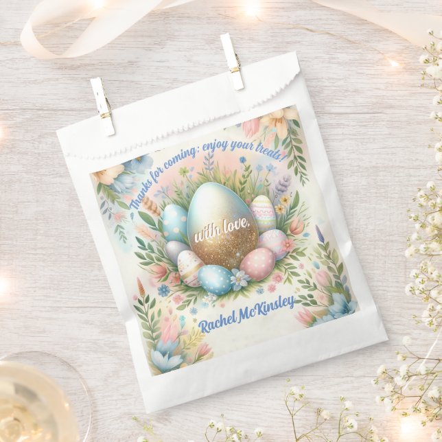 Kid’s Easter Egg Hunt Spring Birthday Party Favor Bag (Clipped)