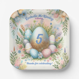Kid’s Easter Egg Hunt Spring Birthday Party Paper Plates
