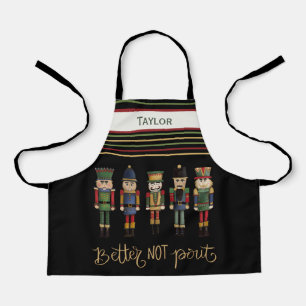 Kid’s Funny Nutcracker Personalized Name Christmas Apron