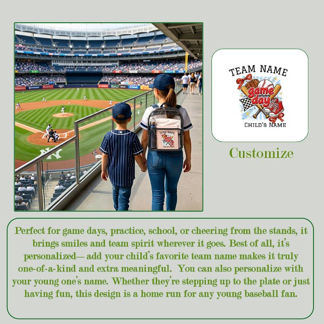 Kid’s Game Day Clear Backpack (Creator Uploaded)
