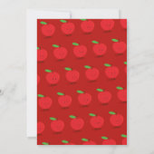 Kid’s Red Apple Picking Birthday Party Invitation (Back)