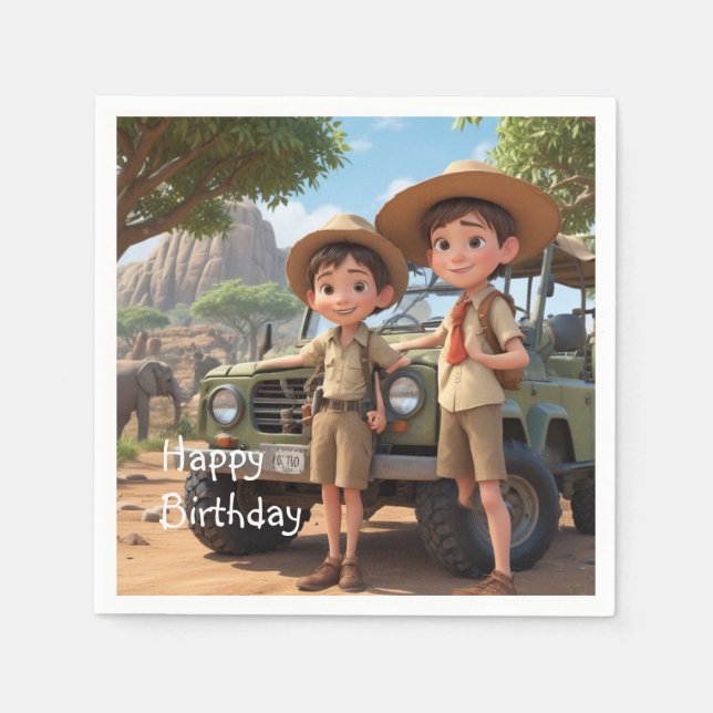 Kid’s Safari Napkins (Front)