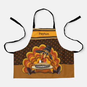 Kid’s Thanksgiving Cute Turkey Inspirivity Apron
