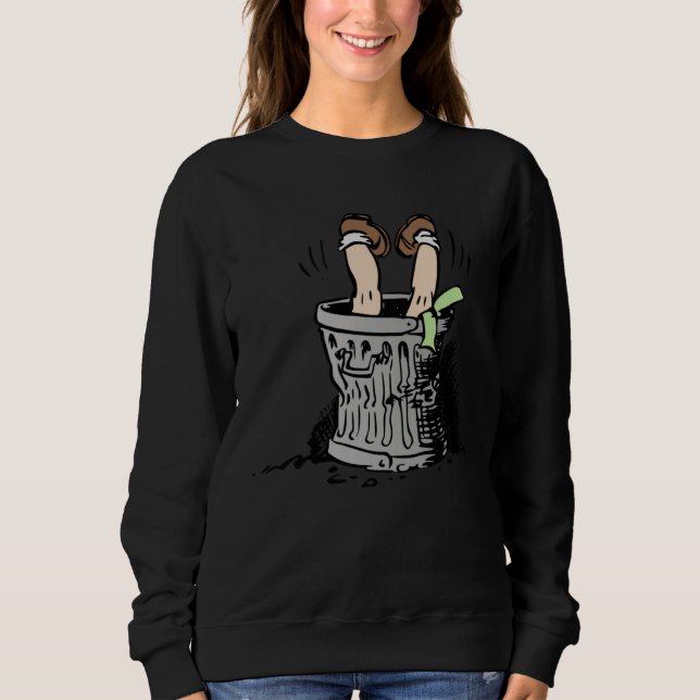 Kid Searching Through the Trash Can Sweatshirt (Front)