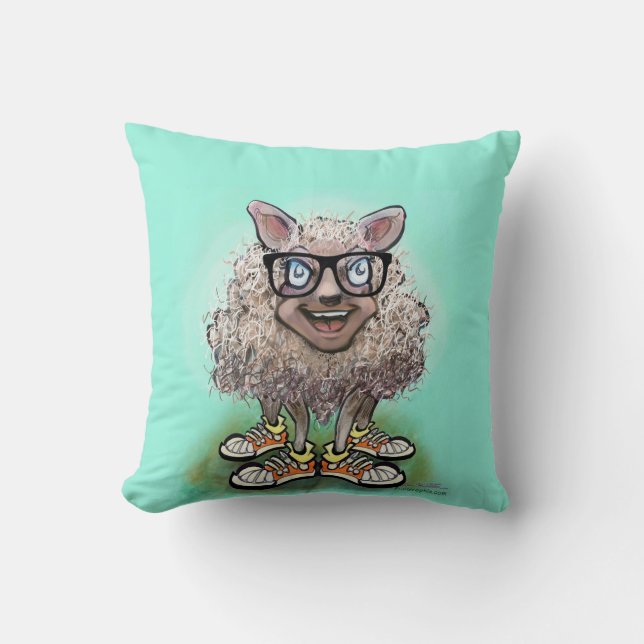 Kid Sheep Throw Pillow (Front)