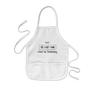 KID·SMART·FOOD chef in training kids' apron