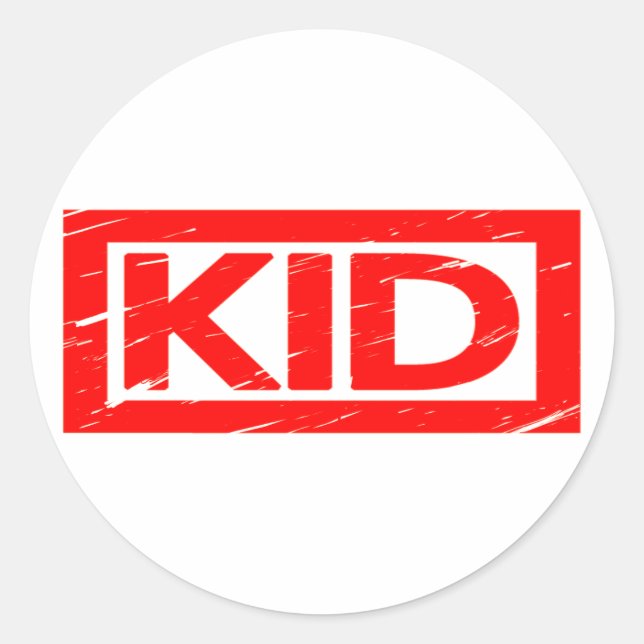 Kid Stamp Classic Round Sticker (Front)
