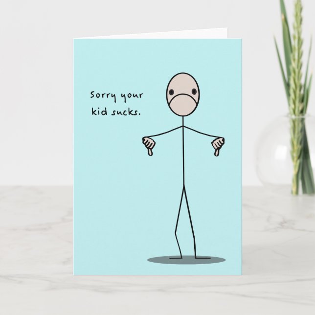 Kid Sucks Card (Front)