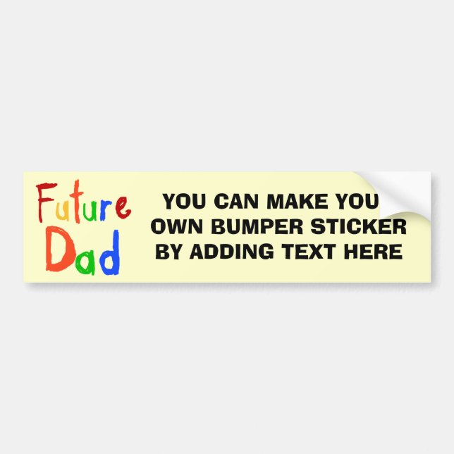 Kid Text Future Dad T-shirts and Gifts Bumper Sticker (Front)