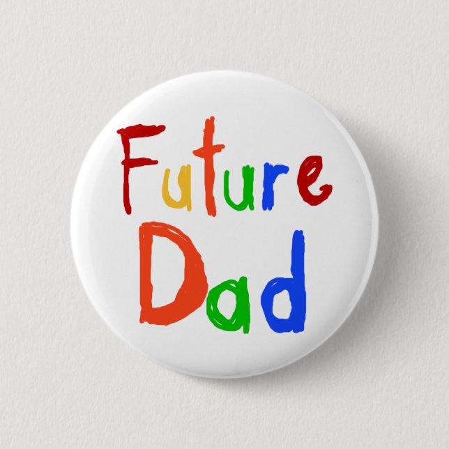 Kid Text Future Dad T-shirts and Gifts Button (Front)