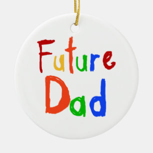 Kid Text Future Dad T-shirts and Gifts Ceramic Ornament