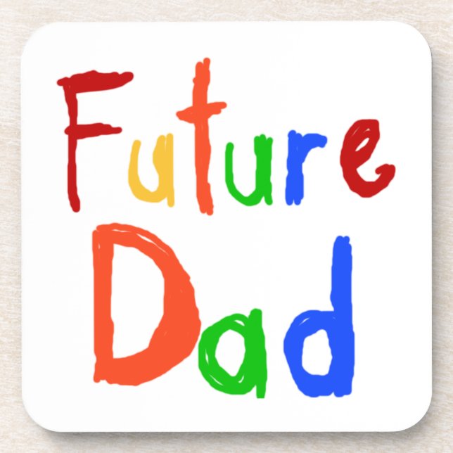 Kid Text Future Dad T-shirts and Gifts Coaster (Front)