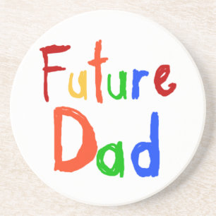 Kid Text Future Dad T-shirts and Gifts Drink Coaster