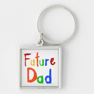 Kid Text Future Dad T-shirts and Gifts Keychain