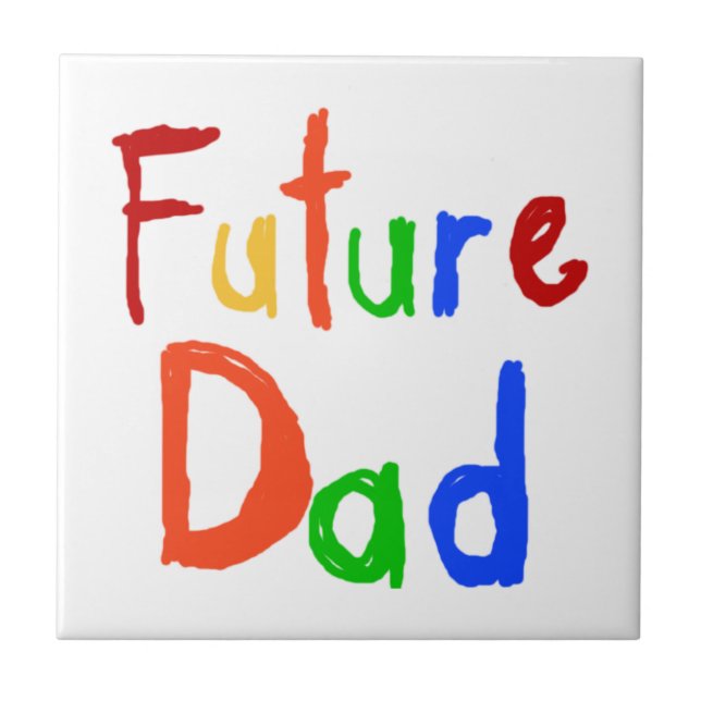 Kid Text Future Dad T-shirts and Gifts Tile (Front)