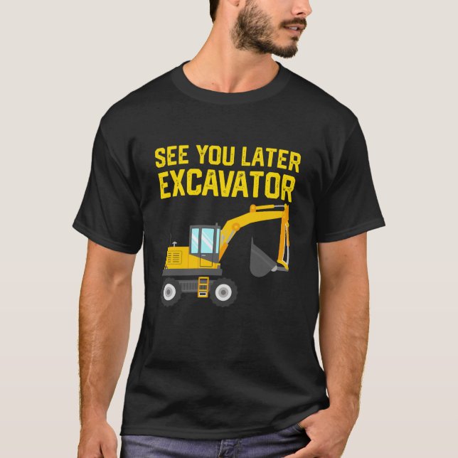 Kid Toddler Excavator Construction Shirt (Front)