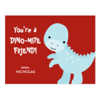 Kid Valentine's Day Card - Dino-mite Friend