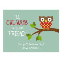 Kid Valentine's Day Card - Owl-ways Friends
