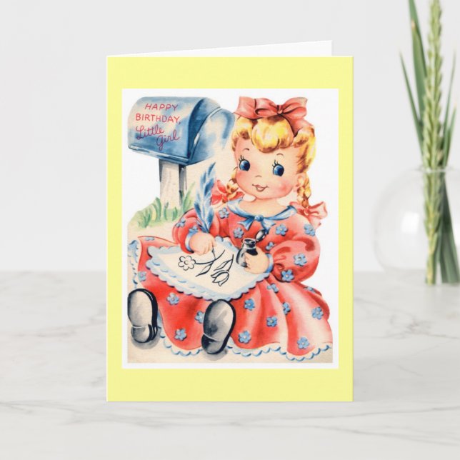 Kid vintage birthday card (Front)