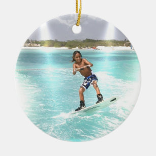 Kid Wakeboarding Ornament